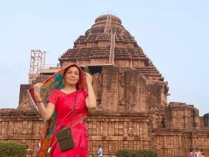 Infront of the Konark temple