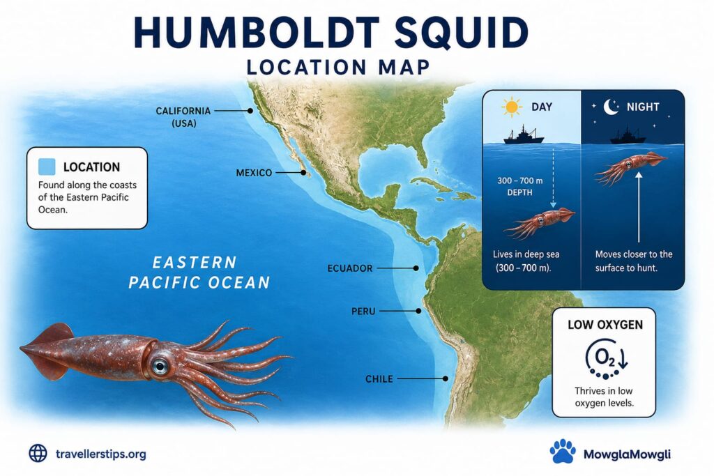 Habitat of Humboldt Squid