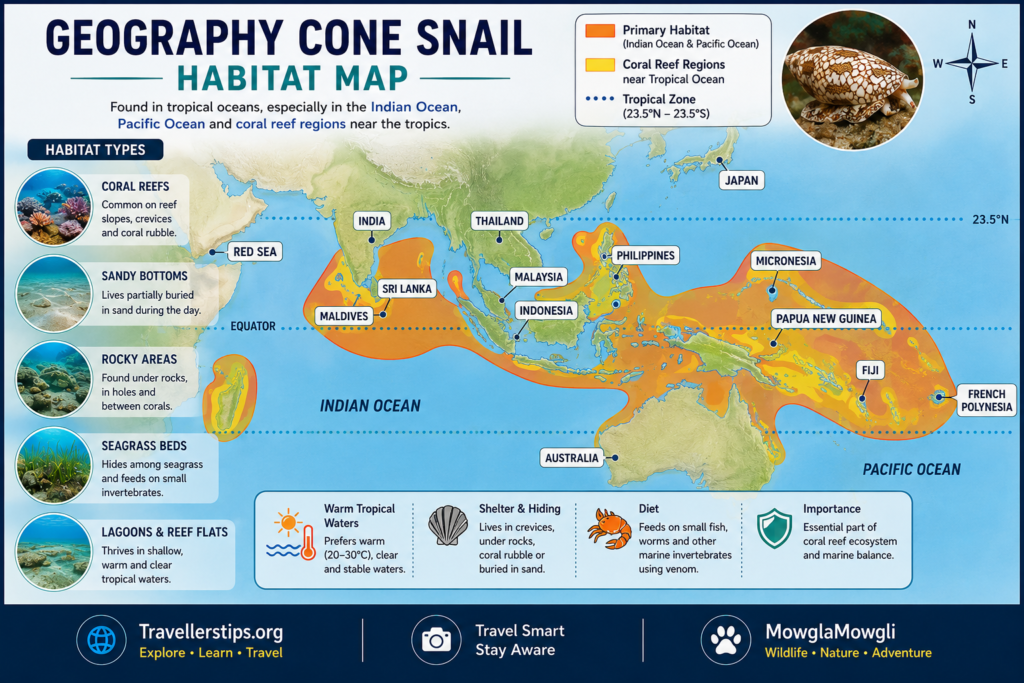 Habitat of the Geography Cone snails