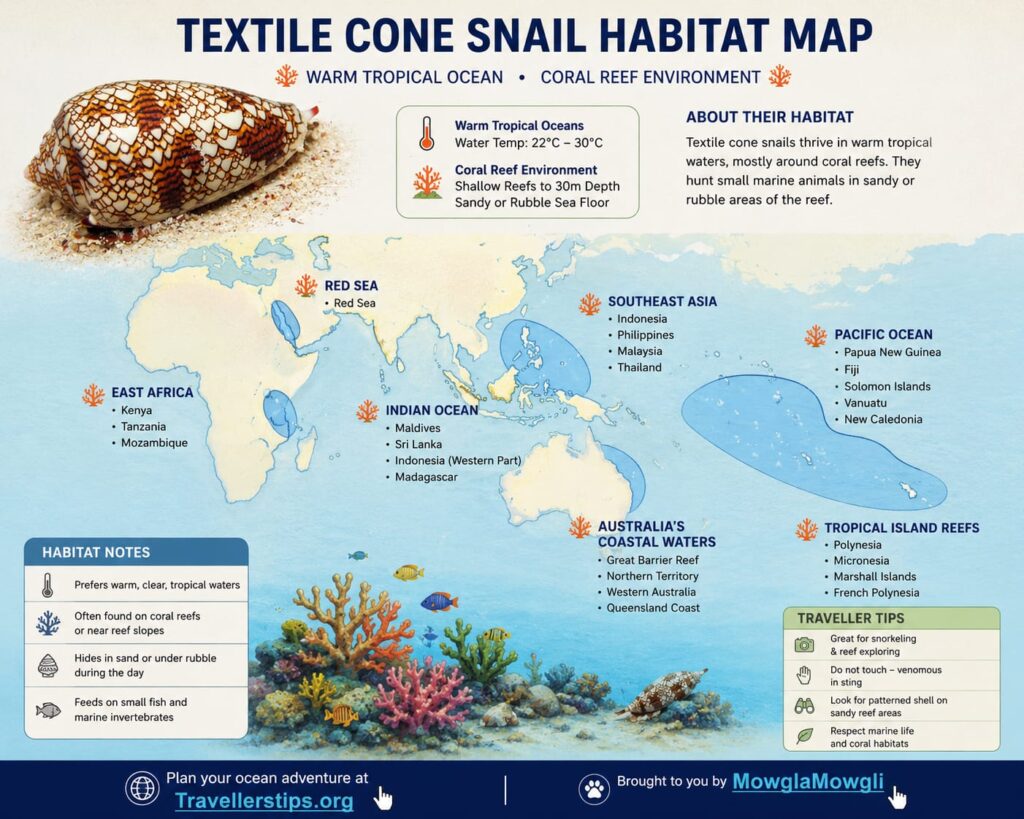 Habitat of Textile Cone Snail