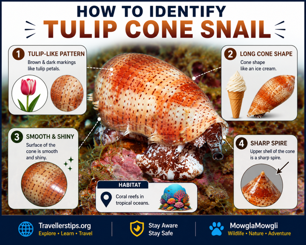 Identify Tulip cone snail